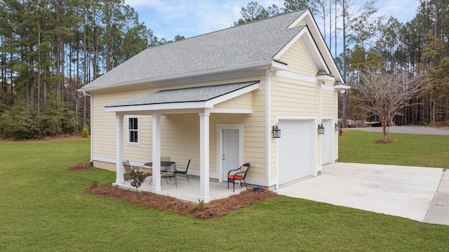 exterior space featuring a yard