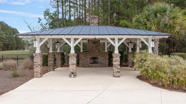 view of property's community with a gazebo