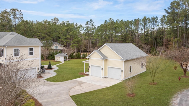 exterior space featuring a garage