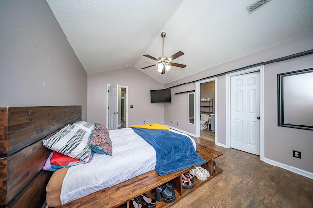 229 Lindy Creek Rd, Goose Creek, SC 29445 - bedroom featuring wood finished floors, vaulted ceiling, and a ceiling fan