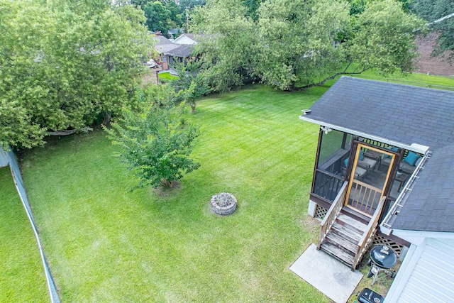 229 Lindy Creek Rd, Goose Creek, SC 29445 - view of grassy yard with a sunroom