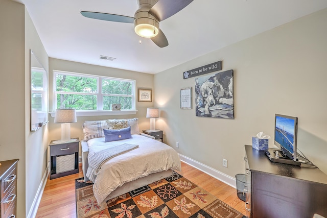 100 Canal Rd, Saint George, SC 29477 - bedroom featuring light wood-style floors, baseboards, and a ceiling fan