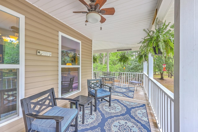 100 Canal Rd, Saint George, SC 29477 - deck with a porch and ceiling fan