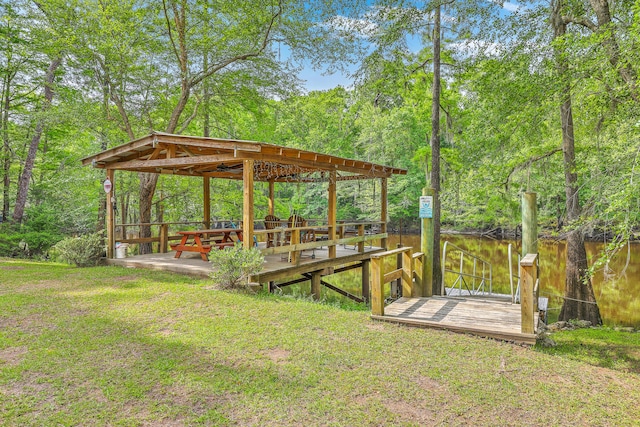 100 Canal Rd, Saint George, SC 29477 - view of property's community with a gazebo and a water view
