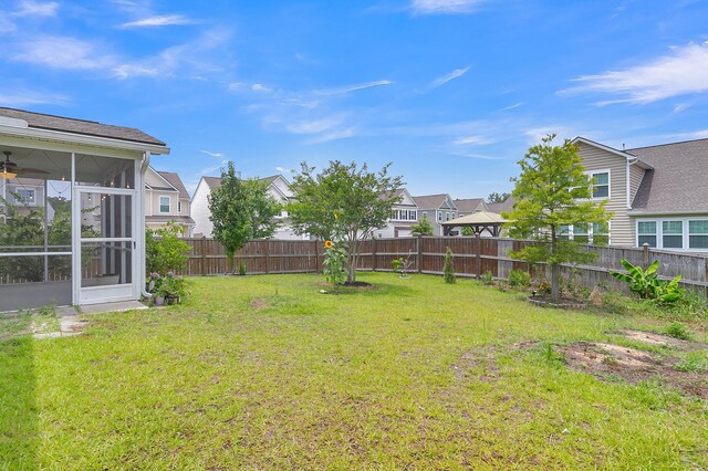 9998 Winged Elm St, Ladson, SC 29456 - view of yard with a residential view and a sunroom