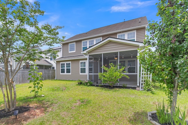 9998 Winged Elm St, Ladson, SC 29456 - rear view of property with a sunroom