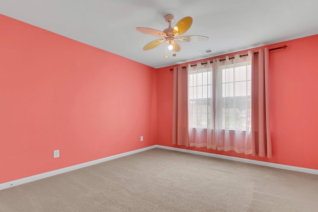 9998 Winged Elm St, Ladson, SC 29456 - unfurnished room with baseboards, light colored carpet, and a ceiling fan
