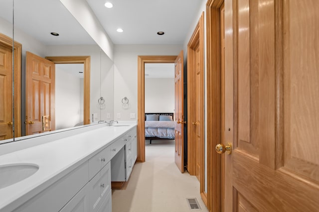 bathroom with vanity