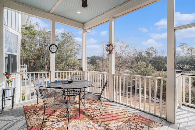 view of sunroom