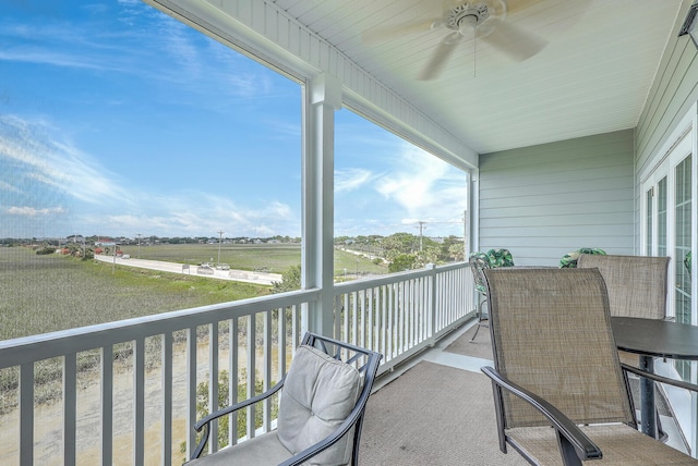 2393 Folly Rd Unit 1G, Folly Beach, SC 29439 - balcony with ceiling fan