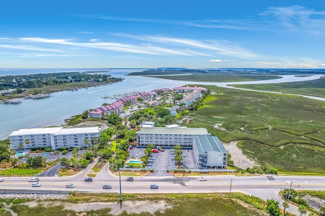 2393 Folly Rd Unit 1G, Folly Beach, SC 29439 - drone / aerial view of a nearby body of water and apartment complex