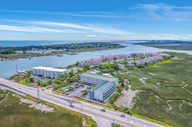 2393 Folly Rd Unit 1G, Folly Beach, SC 29439 - drone / aerial view of a large body of water and apartment complex