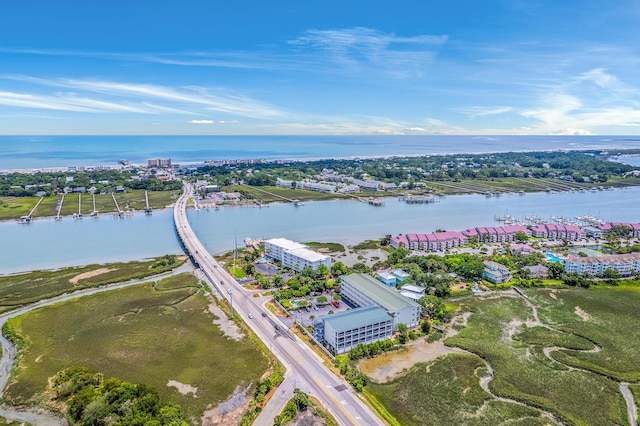 2393 Folly Rd Unit 1G, Folly Beach, SC 29439 - bird's eye view of a nearby body of water and a notable bridge
