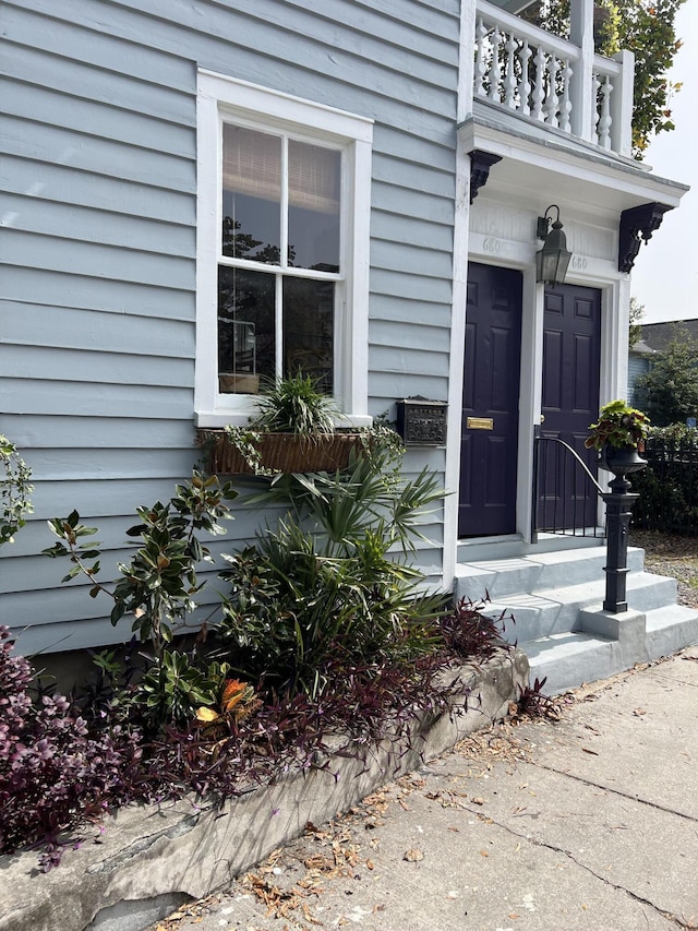 view of doorway to property