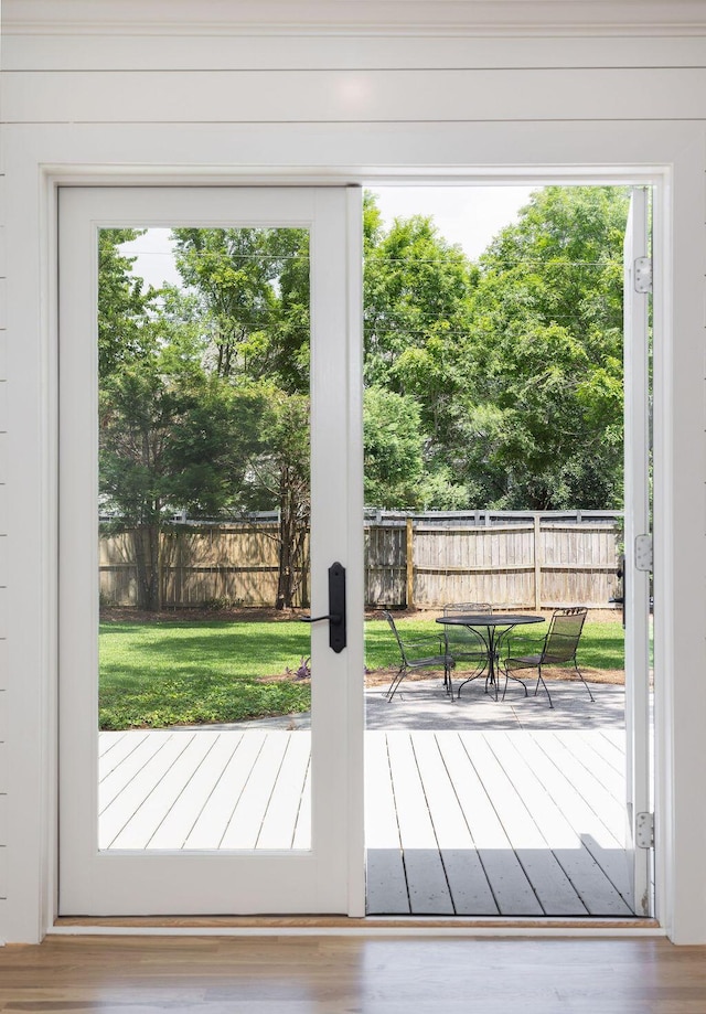 1199 Island View Dr, Mount Pleasant, SC 29464 - doorway to outside with wood finished floors