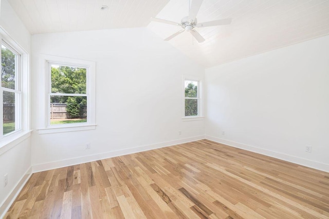 1199 Island View Dr, Mount Pleasant, SC 29464 - unfurnished room with plenty of natural light, light wood-type flooring, vaulted ceiling, and baseboards