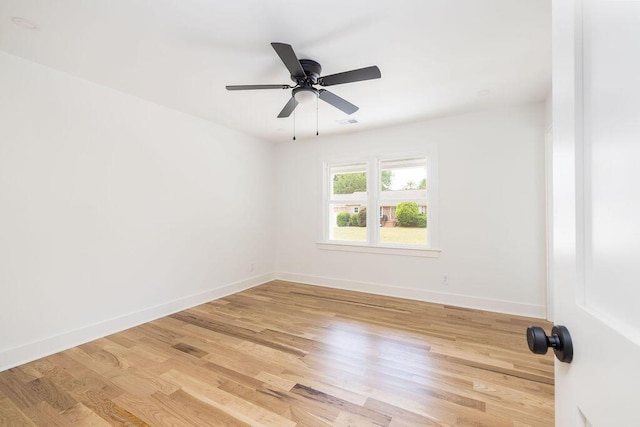 1199 Island View Dr, Mount Pleasant, SC 29464 - unfurnished room with baseboards, light wood-type flooring, a ceiling fan, and visible vents
