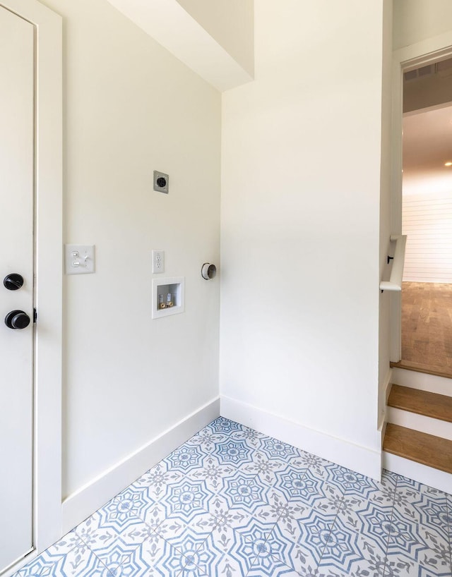 1199 Island View Dr, Mount Pleasant, SC 29464 - clothes washing area featuring baseboards, laundry area, washer hookup, and electric dryer hookup
