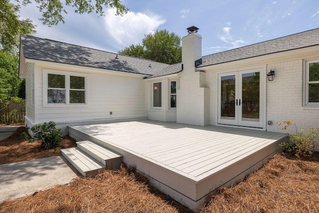 1199 Island View Dr, Mount Pleasant, SC 29464 - wooden terrace with french doors