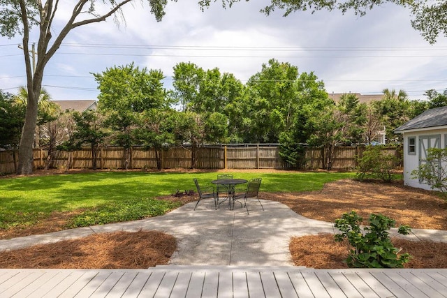 1199 Island View Dr, Mount Pleasant, SC 29464 - exterior space featuring a fenced backyard, a patio, and outdoor dining area