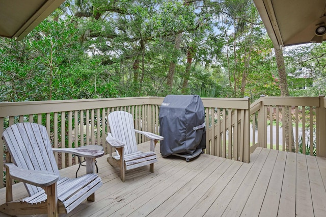 deck with grilling area