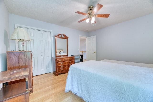 106 Trimley Ct, Goose Creek, SC 29445 - bedroom featuring light wood-style flooring, a closet, and ceiling fan