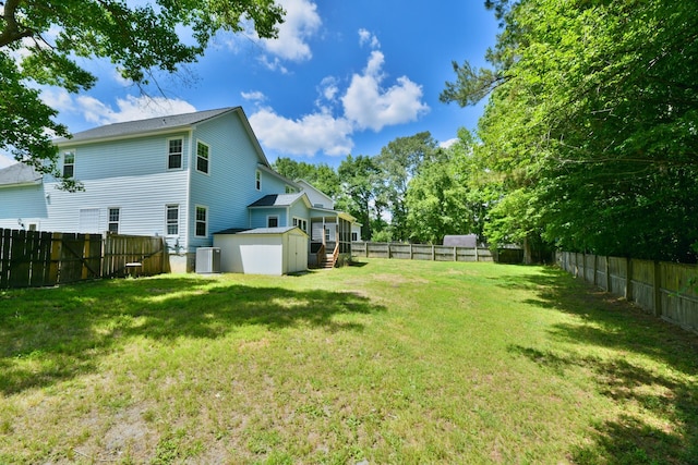 106 Trimley Ct, Goose Creek, SC 29445 - view of yard featuring a shed, central air condition unit, and an outdoor structure