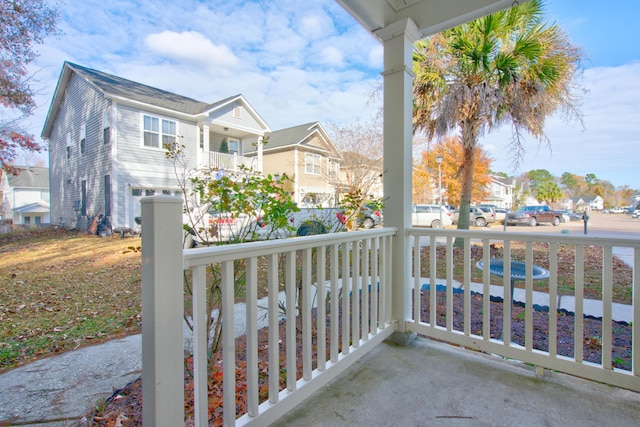 balcony with covered porch