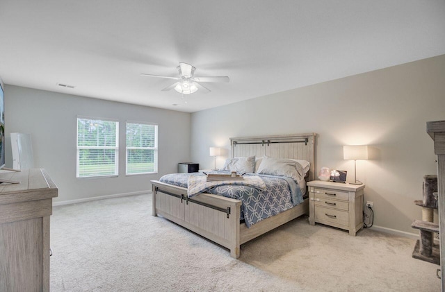 493 Spanish Wells Rd, Summerville, SC 29486 - bedroom with light colored carpet and ceiling fan