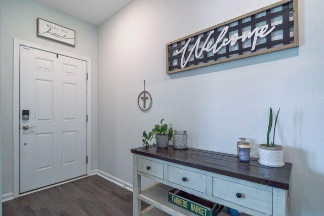 493 Spanish Wells Rd, Summerville, SC 29486 - entryway with dark wood-type flooring and baseboards