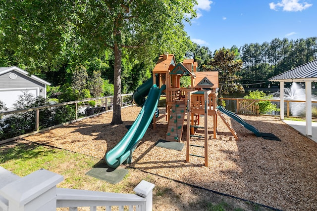 4009 E Amy Ln, Johns Island, SC 29455 - view of jungle gym featuring view of scattered trees and fence