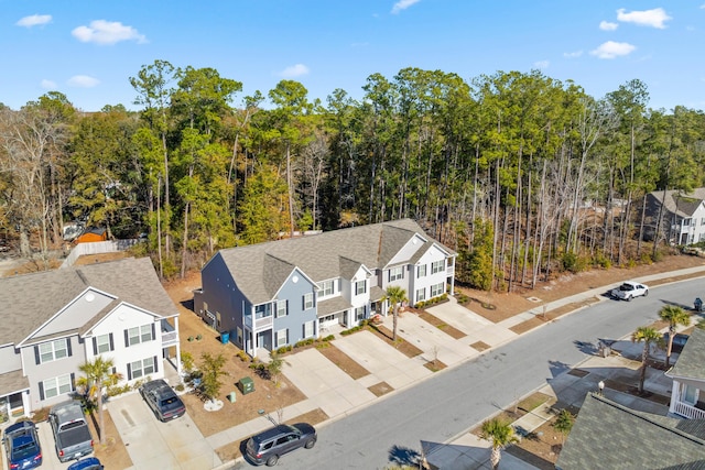 drone / aerial view with a residential view