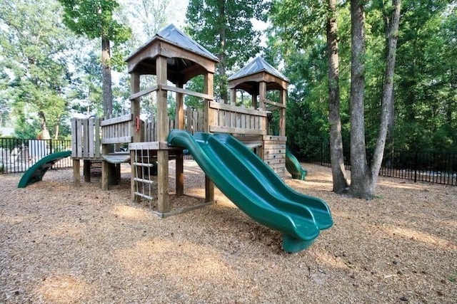 community playground with fence