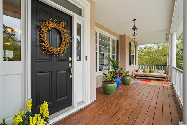 3526 Stockton Dr, Mount Pleasant, SC 29466 - entrance to property featuring covered porch and stucco siding