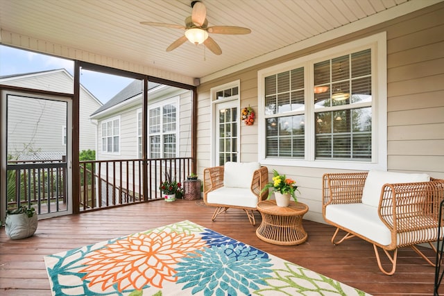 3526 Stockton Dr, Mount Pleasant, SC 29466 - sunroom featuring ceiling fan