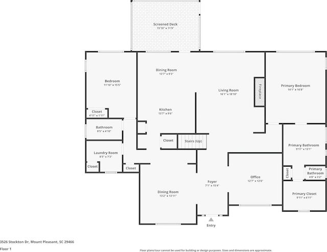 3526 Stockton Dr, Mount Pleasant, SC 29466 - plan