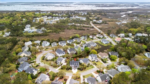 3526 Stockton Dr, Mount Pleasant, SC 29466 - birds eye view of property with a residential view and a water view