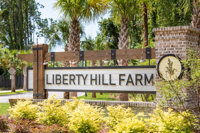 view of community sign