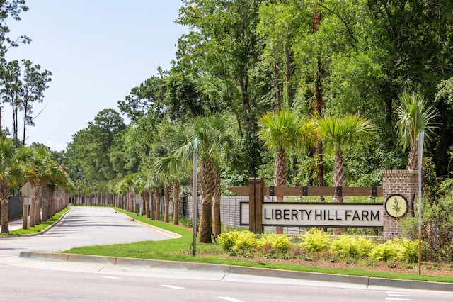 view of community sign