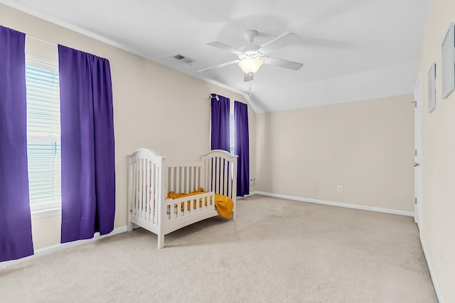 252 Island Green Rd, Goose Creek, SC 29445 - carpeted bedroom featuring baseboards, ceiling fan, and lofted ceiling