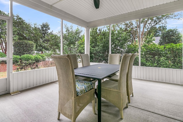 view of sunroom