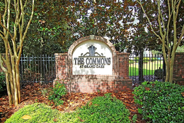 view of community sign