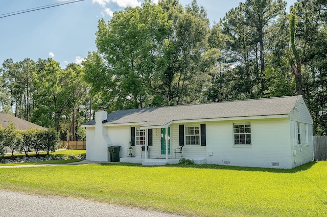 407 Tammie Ave, Goose Creek, SC 29445 - ranch-style house with a front yard, crawl space, a chimney, and fence
