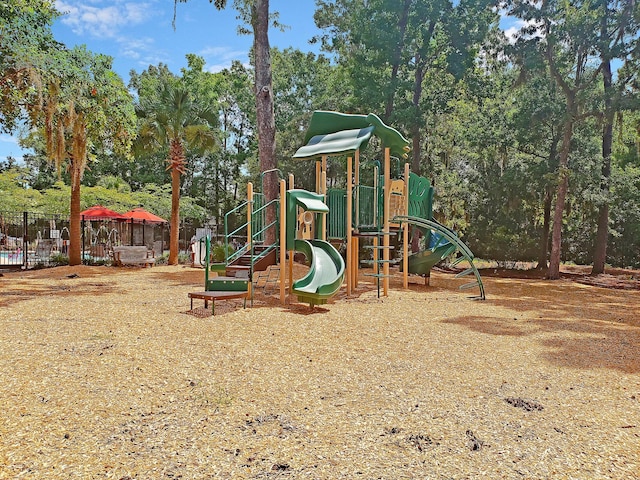 view of play area