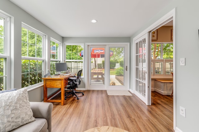 261 Mossy Oak Way, Mount Pleasant, SC 29464 - office featuring plenty of natural light, wood finished floors, recessed lighting, and baseboards