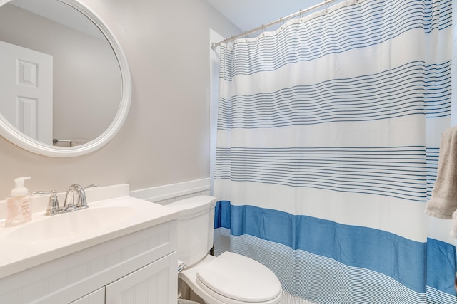 261 Mossy Oak Way, Mount Pleasant, SC 29464 - bathroom featuring toilet, vanity, and a shower with curtain