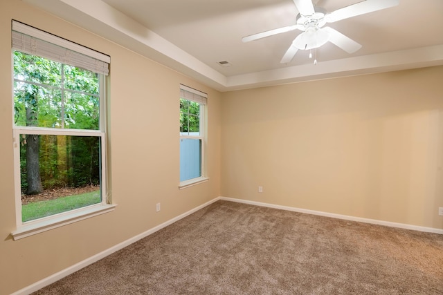 5001 Hay Bale Ct, Summerville, SC 29485 - empty room with carpet, baseboards, and a ceiling fan