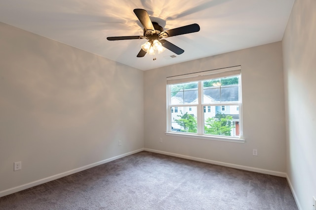 5001 Hay Bale Ct, Summerville, SC 29485 - carpeted spare room featuring baseboards and a ceiling fan