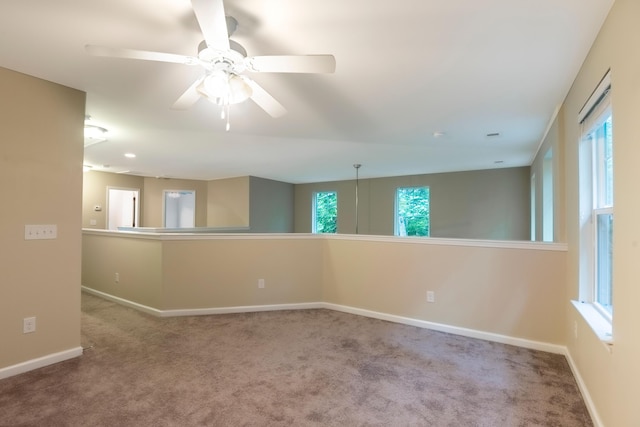 5001 Hay Bale Ct, Summerville, SC 29485 - empty room featuring carpet, a ceiling fan, and baseboards