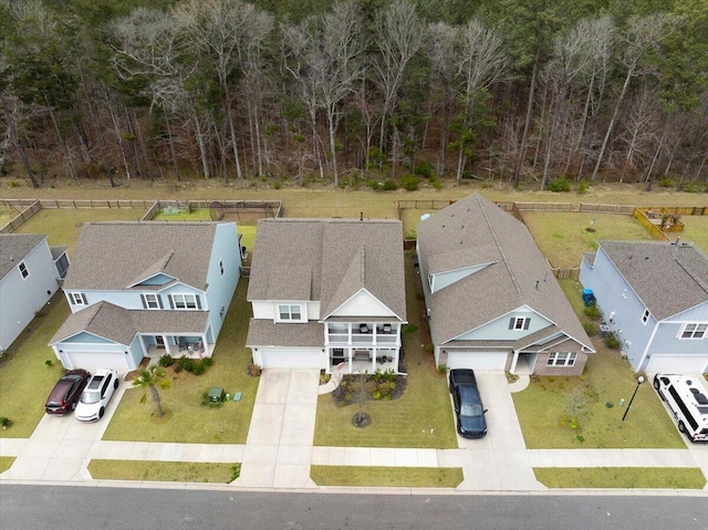 bird's eye view featuring a residential view